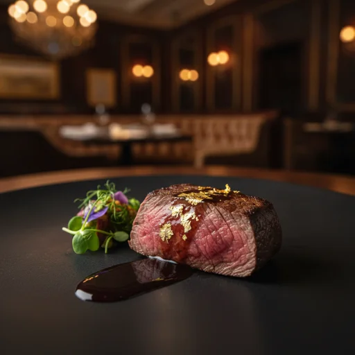 Exquisitely plated fine dining dish at Grand Royale's signature restaurant