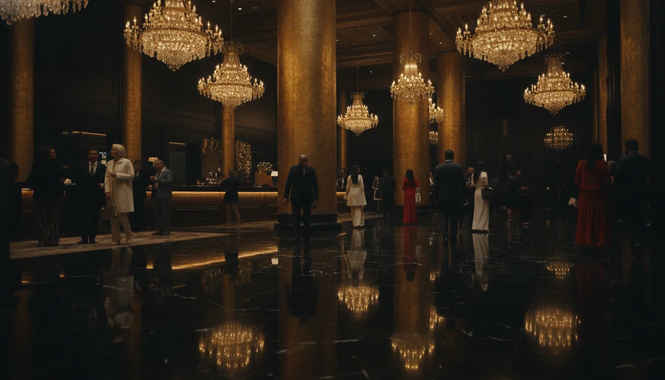 Grand Royale Casino Hotel — opulent lobby with gold chandeliers and marble floors